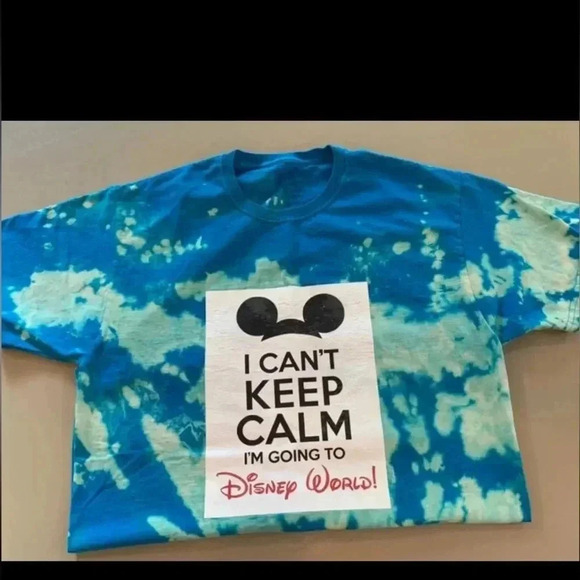 Going To Disney World Bleach Dye T Shirt OOAK Acid Reverse Dye Size Medium - Picture 4 of 5